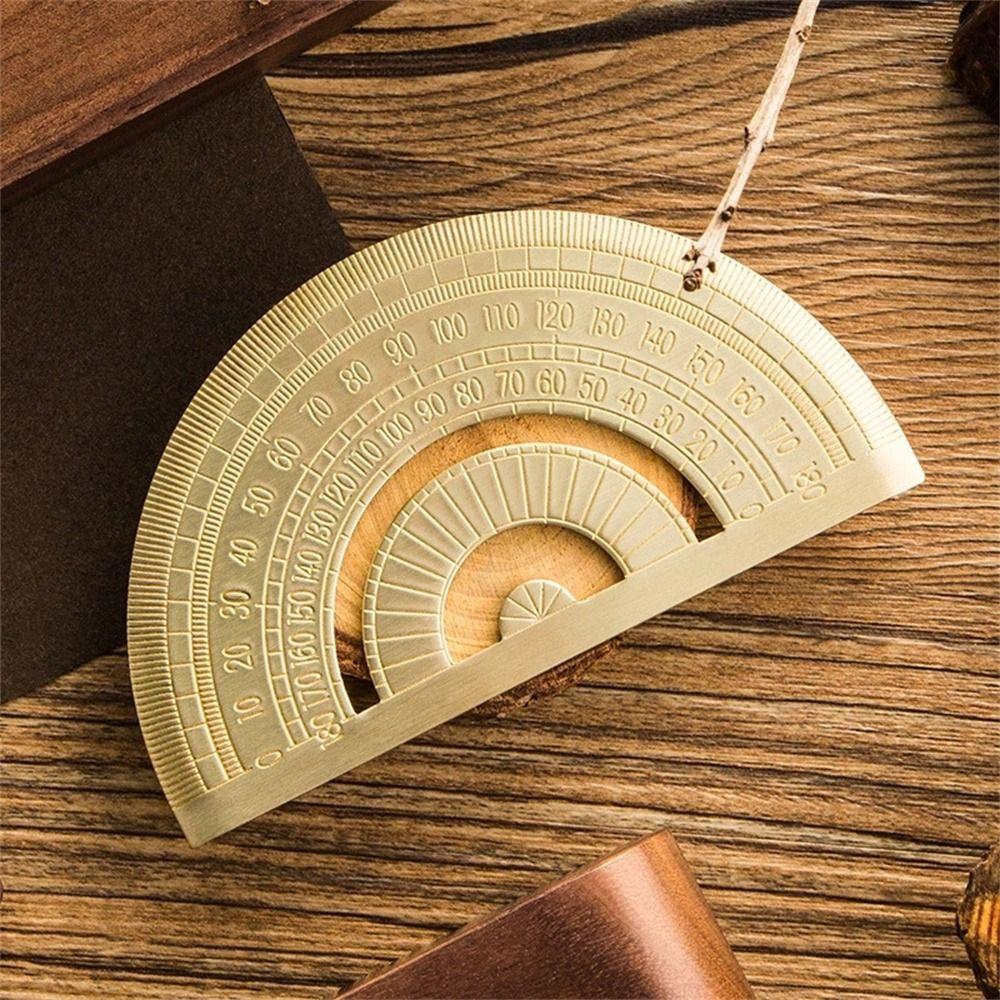 Painting Stationery Students Drawing Tools Metal Ruler Triangle Ruler Straight Ruler Brass Ruler