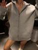 Autumn Women Gray Jacket with Hood Long Sleeve Big Pocket Zipper Jacket Coat Woman Loose Casual Outerwear Coat Tops