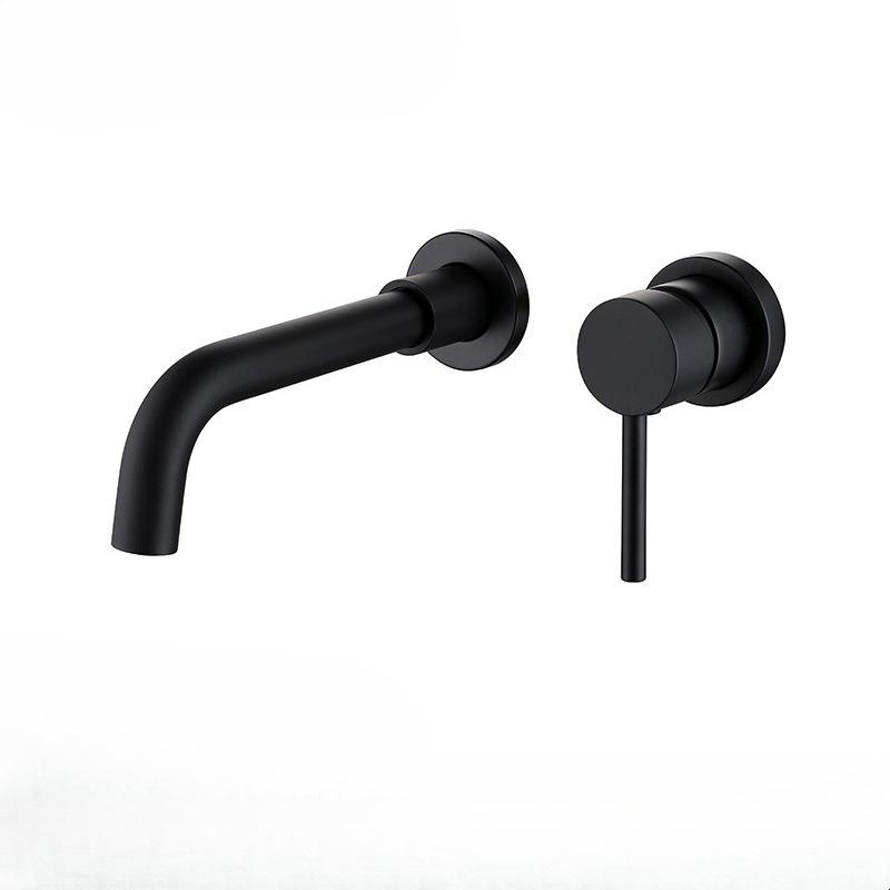 Concealed Wall-Mounted Two-Piece Set Modern Basin Bathroom Sink Embedded Basin Faucet