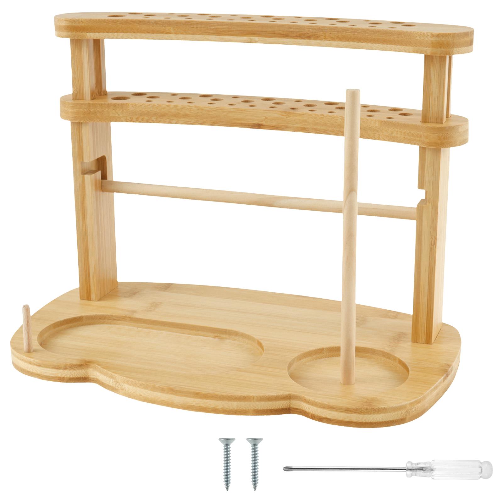 

Wooden Yarn Holder Sturdy Yarn Rack Stand for Knitting Large Capacity Yarn Holder Easy to Install Yarn Rack Stand for Knitting