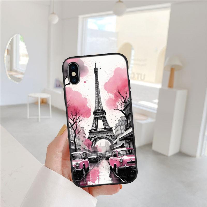 CJ57 France Paris Eiffel tower Phone Case for Samsung Galaxy S20 S21 S22 Ultra FE + Plus A21S A22 A24 A25 A26 A30 A30S A31