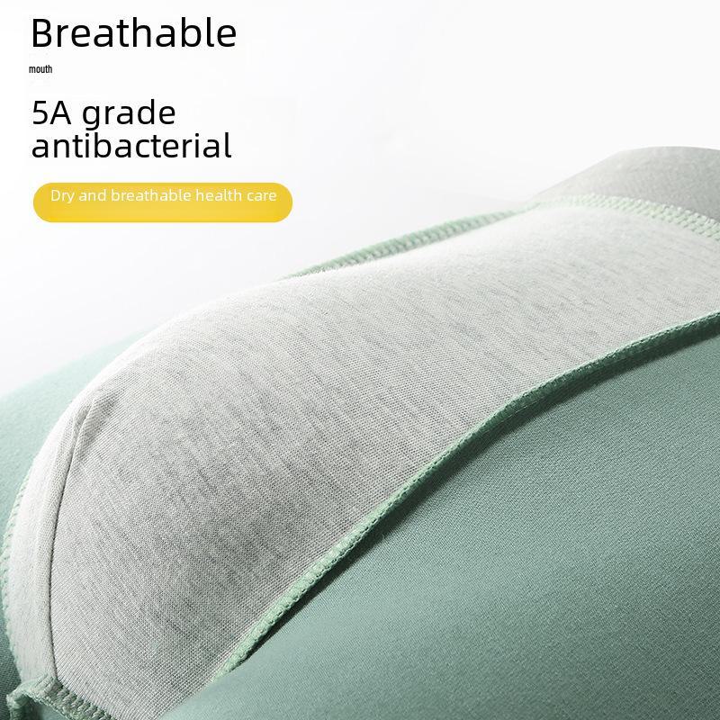 Men's Mid-Waist Boxer Briefs - Pure Cotton, Antibacterial, Breathable, Comfortable, High Elasticity, Non-Tight 60 Combed Cotton.