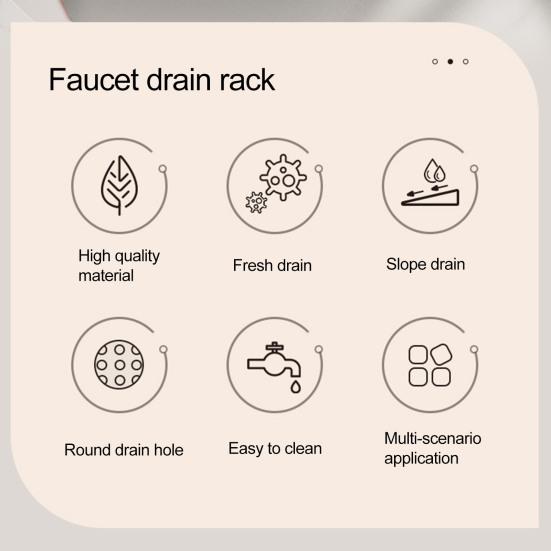 Podložka pod odkapávací misku s držákem na houbičku, univerzální, jednoduchá instalace, ochrana proti stříkající vodě, rohožka pod kohoutek
