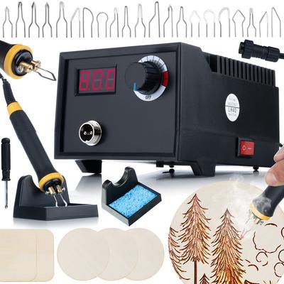 Rosfix Black Fenix RBB60W 60W Pyrography Station / Wood Burner with Display
