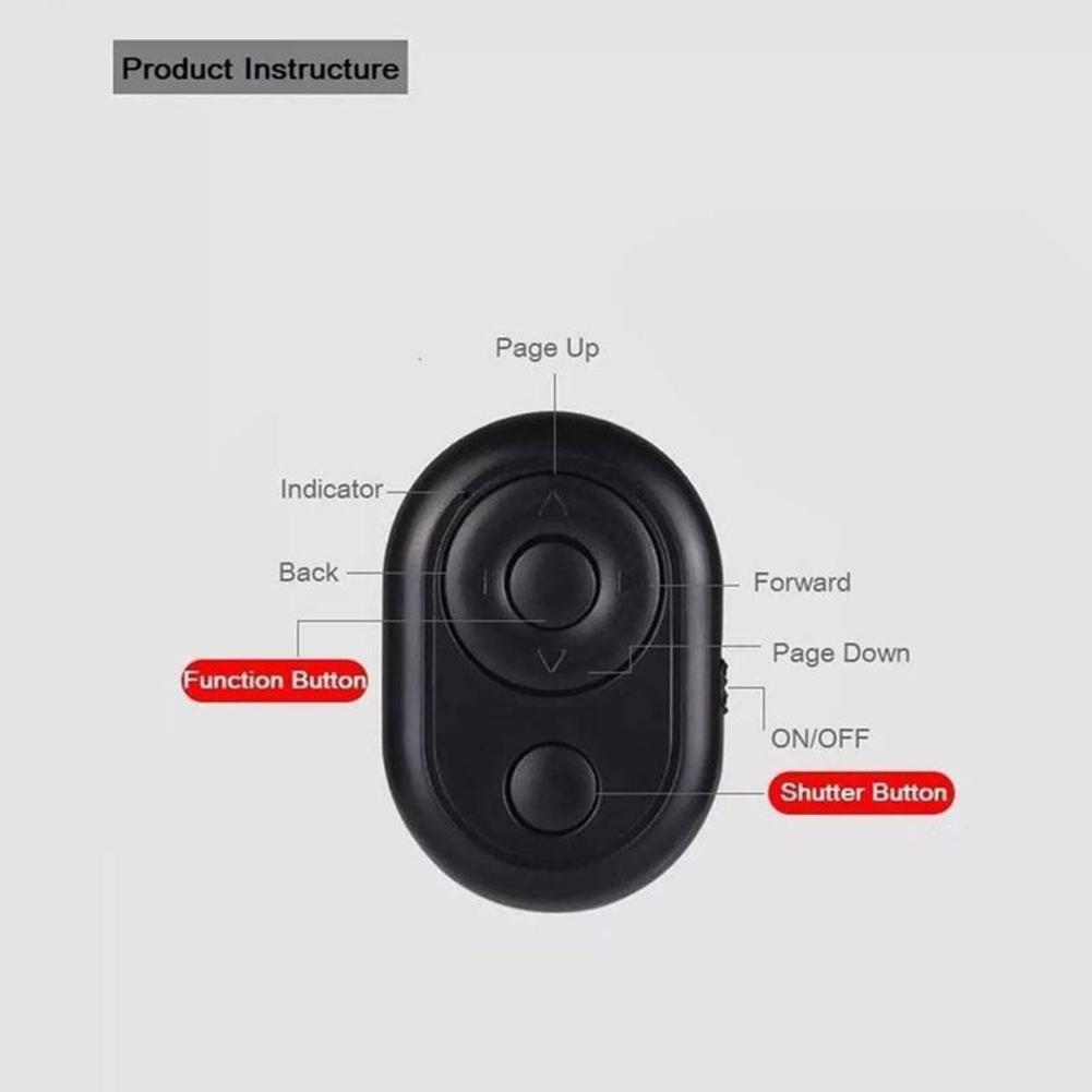 Bluetooth Camera Remote Control for iOS/Android Phones Click Photos & Videos, Mini Wireless Phone Mobile e-Book Page Turner