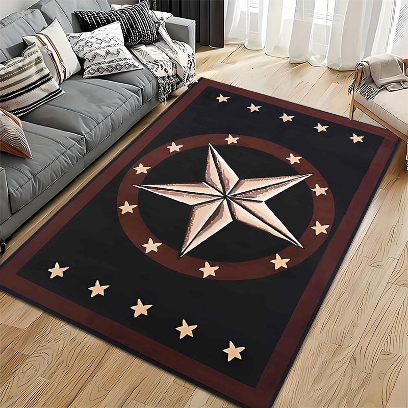 Retro Star Pattern Carpet suitable as a non-slip mat for the living room or bedroom sofa