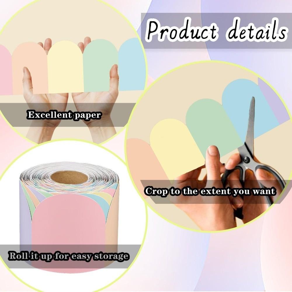 Self-Adhesive Blackboards Border Detachable Scalloped Border Stickers Notice Board