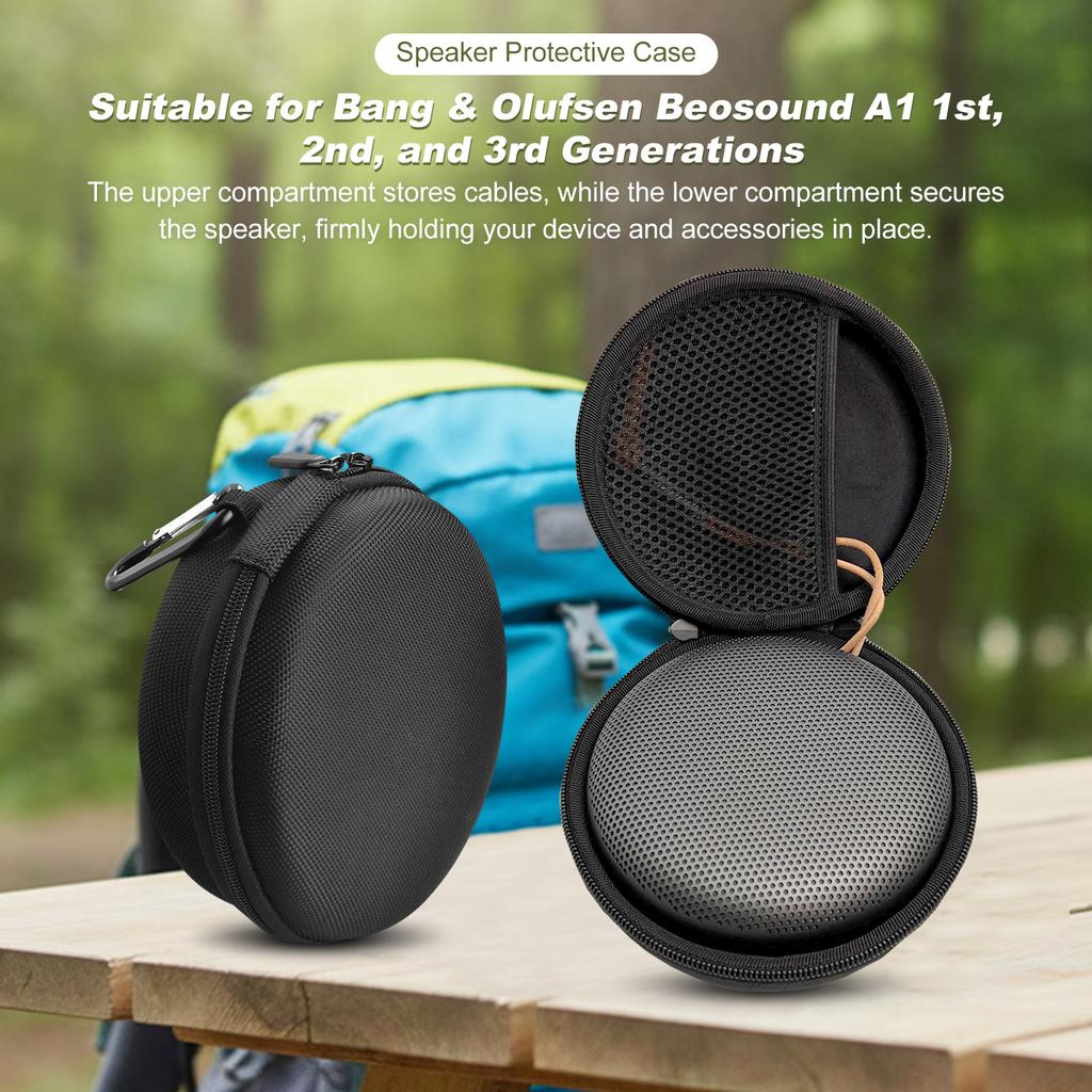 Hard EVA Storage Bags for Bang & Olufsen Beosound 3rd Gen Hard Case Zippers Pouch Travel Storage Protective Bag W/ Keychain Hook