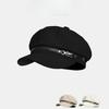 British Style Belt Buckle Beret Spring and Autumn Versatile Hat for Women Korean Casual Navy Hat Showing Face Little Painter Hat