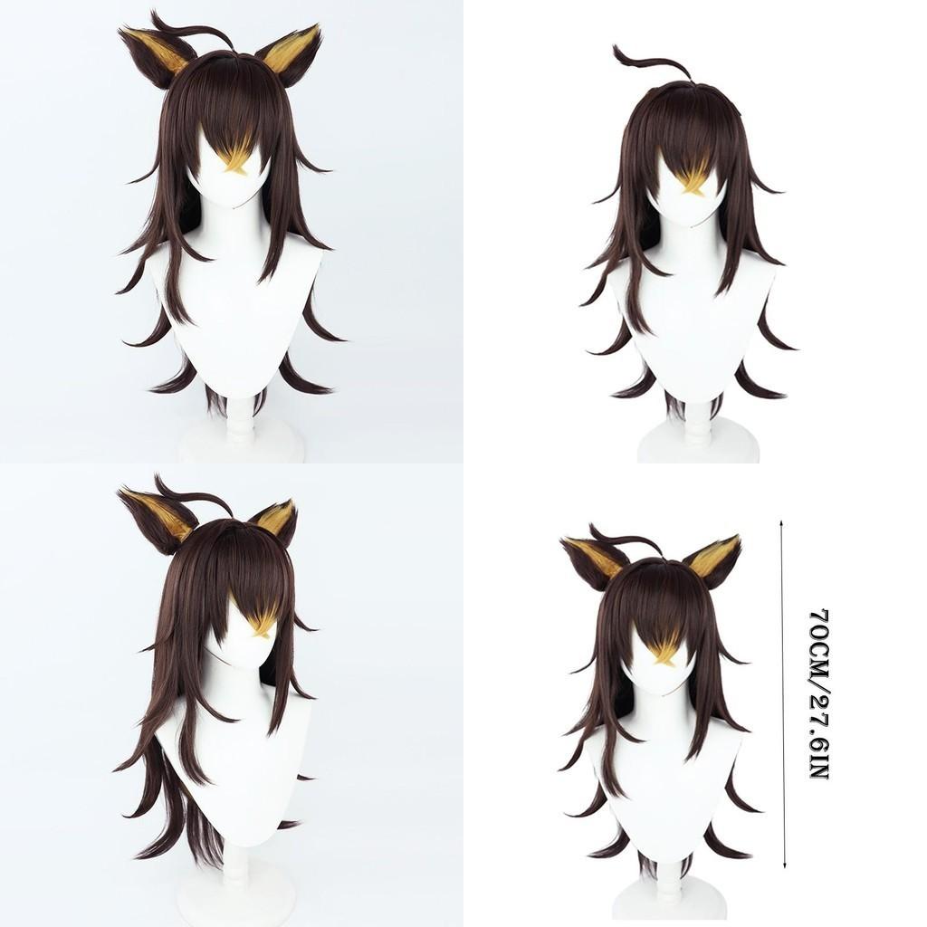 Genshin Impact Dehya Heat-resistant Synthetic Silk Fiber Adult Wig