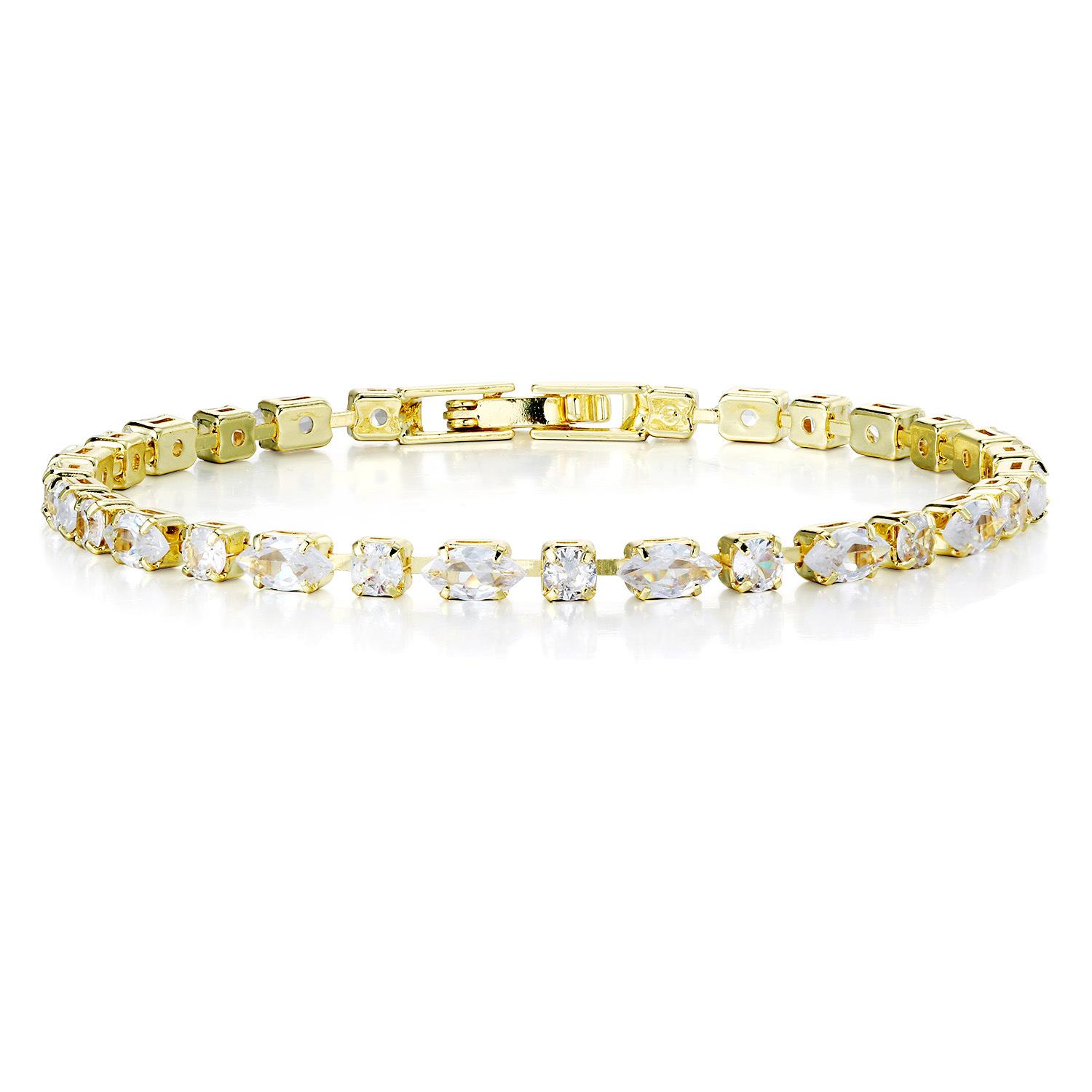 

Ювелирные изделия Однорядные браслеты из циркония, инкрустированные бриллиантами, Женские аксессуары для ювелирных изделий для вечеринки по случаю дня рождения