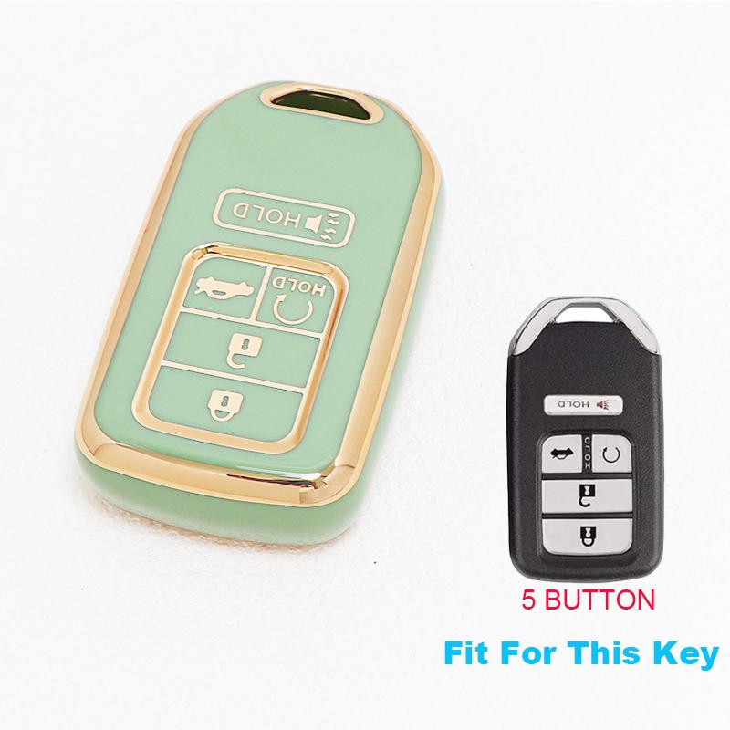 5 Buttons Shell Fob For Honda Crv Xr-V Cr-V Fit Civic Accord Hr-V Hrv City Odyssey New Tpu Car Key Cover Case Auto Accessories