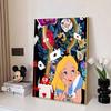Disney 5D DIY Diamond Painting Alice in Wonderland Illustration Cartoon Full Diamond Mosaic Diamond Painting Art Wall Decoration Craft Set