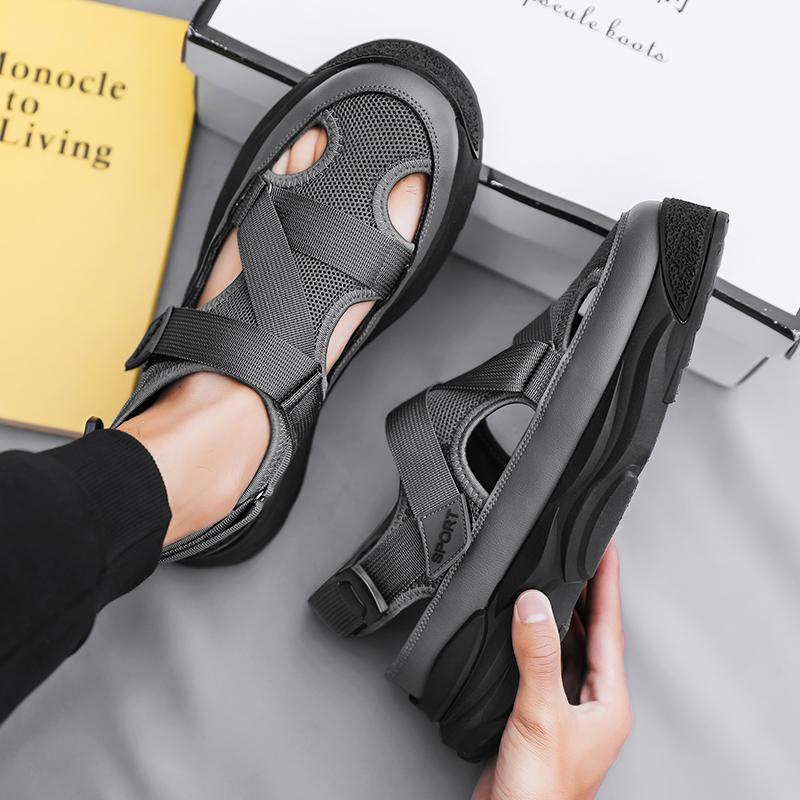Nuove Scarpe Uomo Traspiranti Sottili Moda Sandali Casual Uomo Sandali da Spiaggia Antiscivolo Esterni Sandali Piattaforma da Uomo