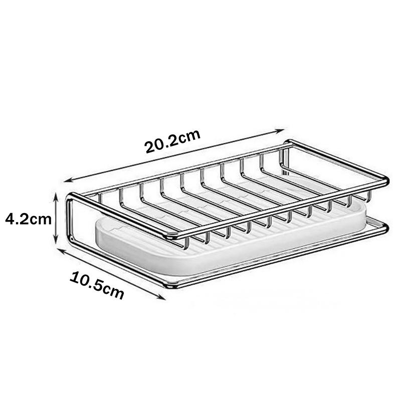 Stainless Steel Soap Rack Kitchen Bathroom Sink Shelf W Drainage Tray Rust-resistant Saver Basket For Kitchen Bathroom Accessory