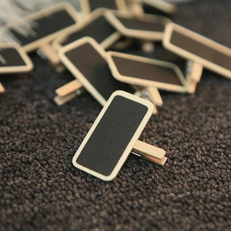 6Pcs Blackboard/Chalkboard for Wedding/Party Lolly Buffets Table Decoration Clips