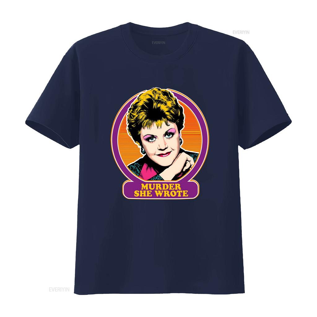 Murder She Wrote T Shirt Iconic Tv Show Logo Print Casual Round Neck All Season Fit For Fans Machine Washable Vintage Washed