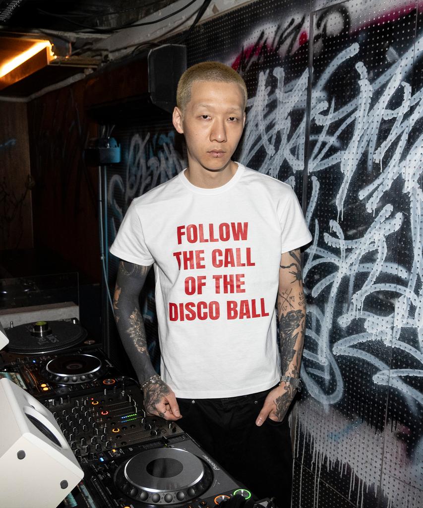 SHIRTMYLIPS Disco Slogan Rockstar Crop T-Shirt White