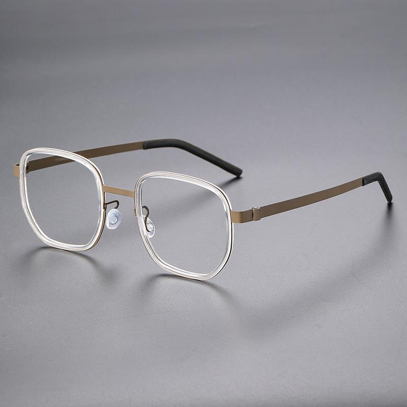 

BCLEAR Titanium RX Оправа для очков для мужчин Новый фирменный дизайн Квадратные очки Высокое качество Сверхлегкие японские деловые очки Single Version&1.56&None