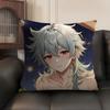 Razor Cute Genshin Impact Cushion Cover Natural Linen Organic Fabric DoubleSided Printing Sofa Home Decor Gift Pillow Case