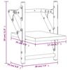 Wall Shelves with Rods 2 pcs Black 20 x 25 x 30 cm