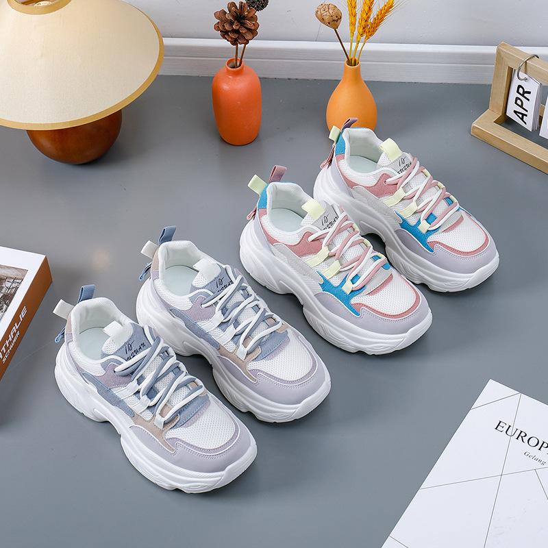 New Women's Shoes Autumn Breathable Daily Sports Heightened Platform Versatile Casual Dad Shoes Student K