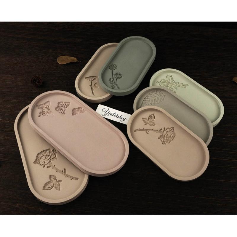 Easy to Use Silicone Mold Creating Decorative Trays Moulds with Unique Elliptical Shape Suitable for Gifting Making