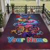 Custom Name Poppy Playtime Crystal Velvet Floor Rug Personalized Text Soft Carpet Home Decor