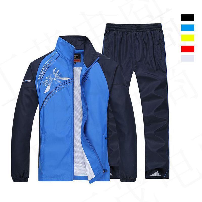 Plus Größe Männer Sport Anzüge Gym Sets Frühling Lauf Sets Sportwear Jogging Fitness Warme Lauf Sport