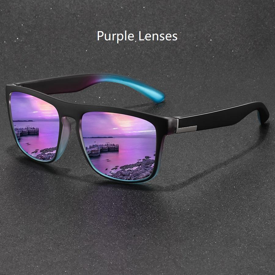 Fashion Vintage Square Sport Sunglasses Men Women Fishing Driving Man Luxury Brand Designer Sun Glasses Anti-Glare Eyewear Uv400