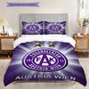 FK Austria Wien Patroon Beddengoed Dekbed Set Dekbedovertrek Kussensloop Huisdecoratie Verjaardagscadeau (1 dekbedovertrek + 2 kussenslopen, zonder binnenkussen)