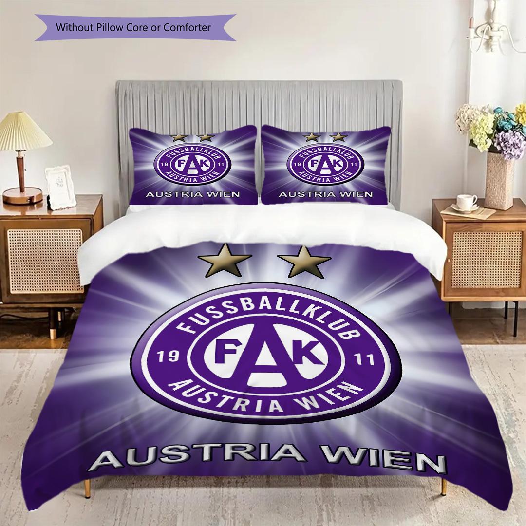 

FK Austria Wien Комплект постельного белья с узором Одеяло Пододеяльник Наволочка Домашний Декор Подарок на День Рождения (1 пододеяльник + 2 наволочки, без наполнителя) 135x200cm