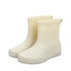 Rain shoes women's short non-slip water shoes fleece cotton short rain boots water boots rubber shoes fashion