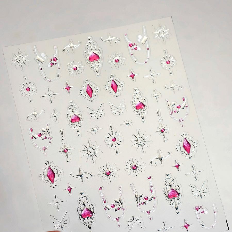 

1pcs 5D DIY Self-Adhesive Slider Accessories Diamond Butterfly Nail Art Stickers Holographic Butterfly Nail Decorations Decals M-964