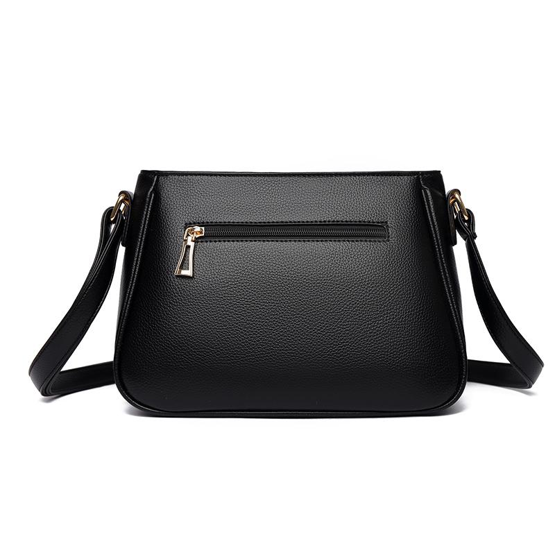 Fashionable Women's Faux Leather Shoulder Bag, Multi-layer Middle-aged Mother Bag, Retro Shoulder Bag, Perfect for Commuting, Travel, and Daily Use