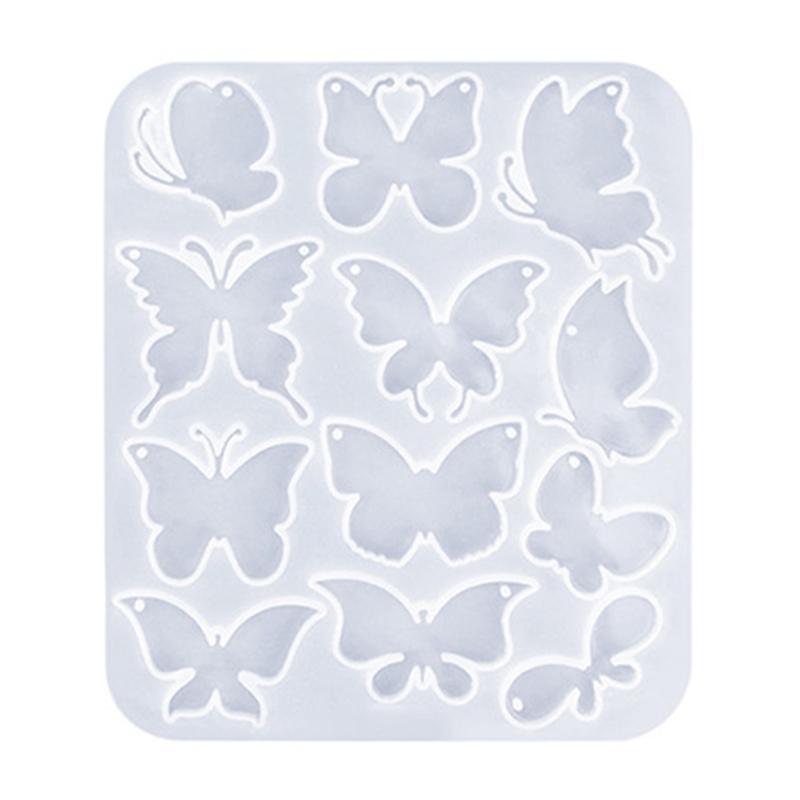 Moules à boucles d'oreilles en forme de papillon accrocheur Moules en silicone pour pendentifs d'oreilles personnalisés pour les amateurs d'artisanat