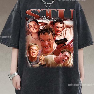 Stu Macher Vintage Grafik Tişört, 90'lar Korku Filmi Tişörtü