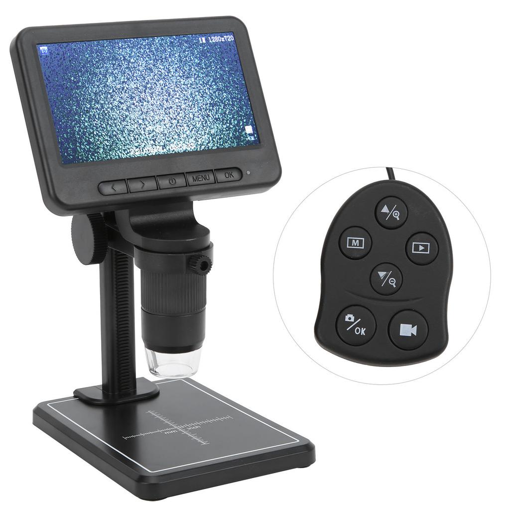 5in 1080P HD Screen USB Microscope with 8 Adjustable Light VGA 720P 1080FHD for Maintenance Inspection