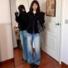 Wide-legged Pear Shaped Figure Denim Jeans Women Year Spring and Autumn Smaller Straight Skinny High-Waisted Leisure Trousers Long Denim Pants