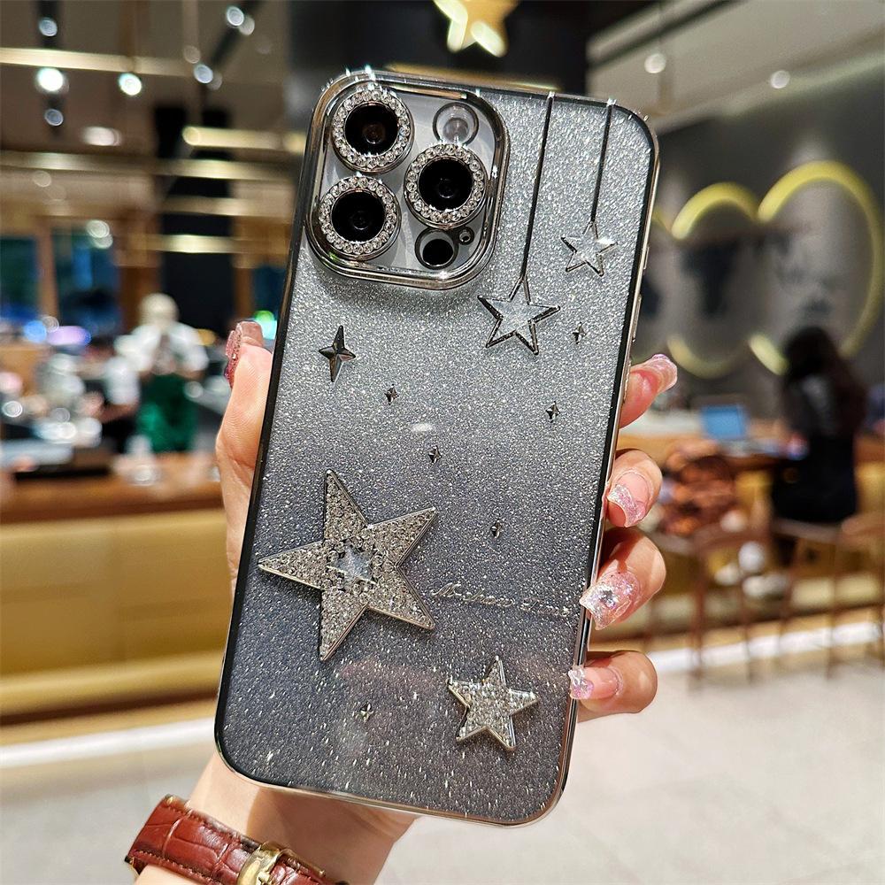 

Метеор с бриллиантом Подходит для iPhone 16 Чехол для мобильного телефона Богини Apple 15 Градиент Блеск Мягкий чехол 14 Противоударный защитный чехол iPhone11