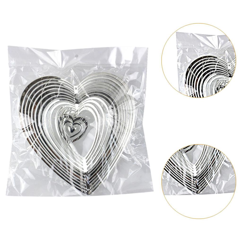 High Brightness Bird Deterrent Winds Sculptures Novelty Heart Shaped Reflectivity Wind Catcher for Balcony Granary Lawn Farmland
