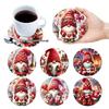 6Pcs Wooden Cup Coasters Set Aesthetic Non Slip Round Coasters Exquisite Coffee Mug Coasters Decorative Cup Mats for Home Office
