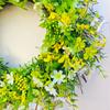 1pc 2026 Spring Small Wildflower Simulation Wreath Front Door Hanging Decoration Festive Party Supplies Accessories