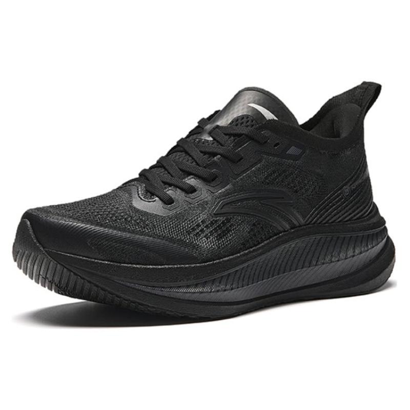 Anta Cushioned Slip Resistant Abrasion Resistant Low Top Full Length Carbon Plate Marathon Running Shoes Men's Black Sneakers 912425588-3