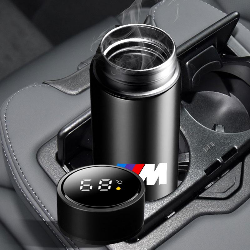 Car Smart Thermos Bottle With Temperature Display Coffee Cup For BMW M E34 E36 E60 E90 E46 E39 E70 F10 F20 F30 X5 X6 X1 M3 M5 M6 E71 F01 F02 F87