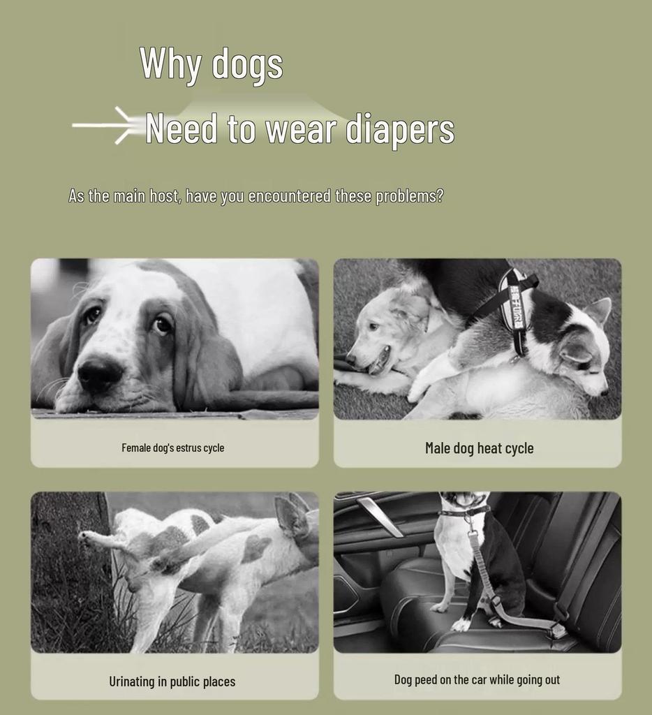 Dog Diapers: 60-Count Puppy & Dog Menstrual Pads for Males and Females