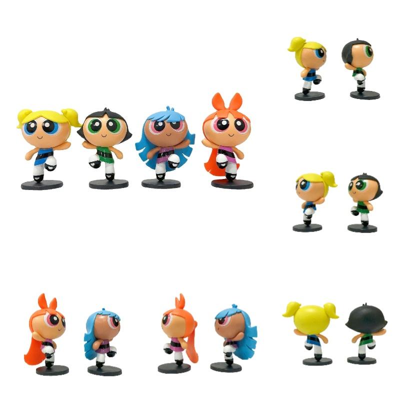 The Powerpuff Girls Action Figure Blossom Bubbles Buttercup Model Dolls Toys For Kids Home Decor Gifts