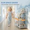Kids Bookshelf and Toy Storage 3-Tier Sling Book Rack, White