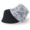 Cool Cotton Takashima Chijimi Bucket Hat for and Unisex Made In Japan Dog Gray X Solid Black [suzumen] 100% Women, Men, - Reversible, Gift, -