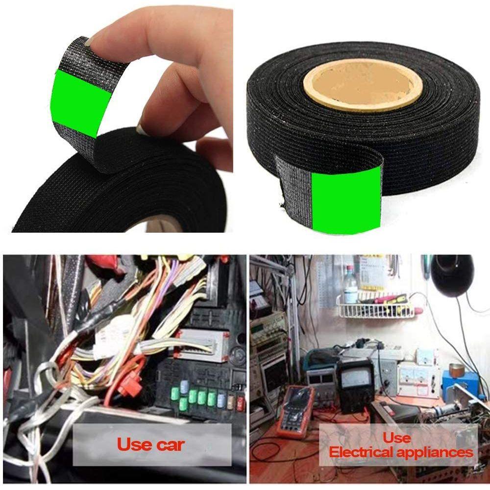 9/15/19/25/32MM Loom Cable Fixed Automotive Adhesive Wire Harness Tape Cloth Fabric Heat-resistant